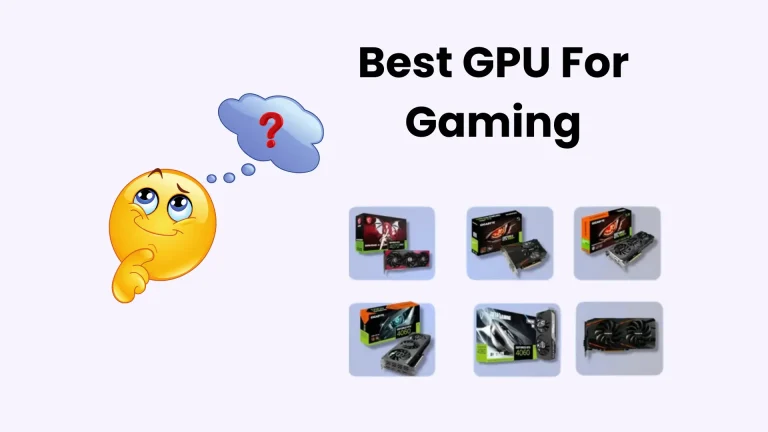 Thinking emoji about choosing the best GPU for gaming, with an image of different GPUs.