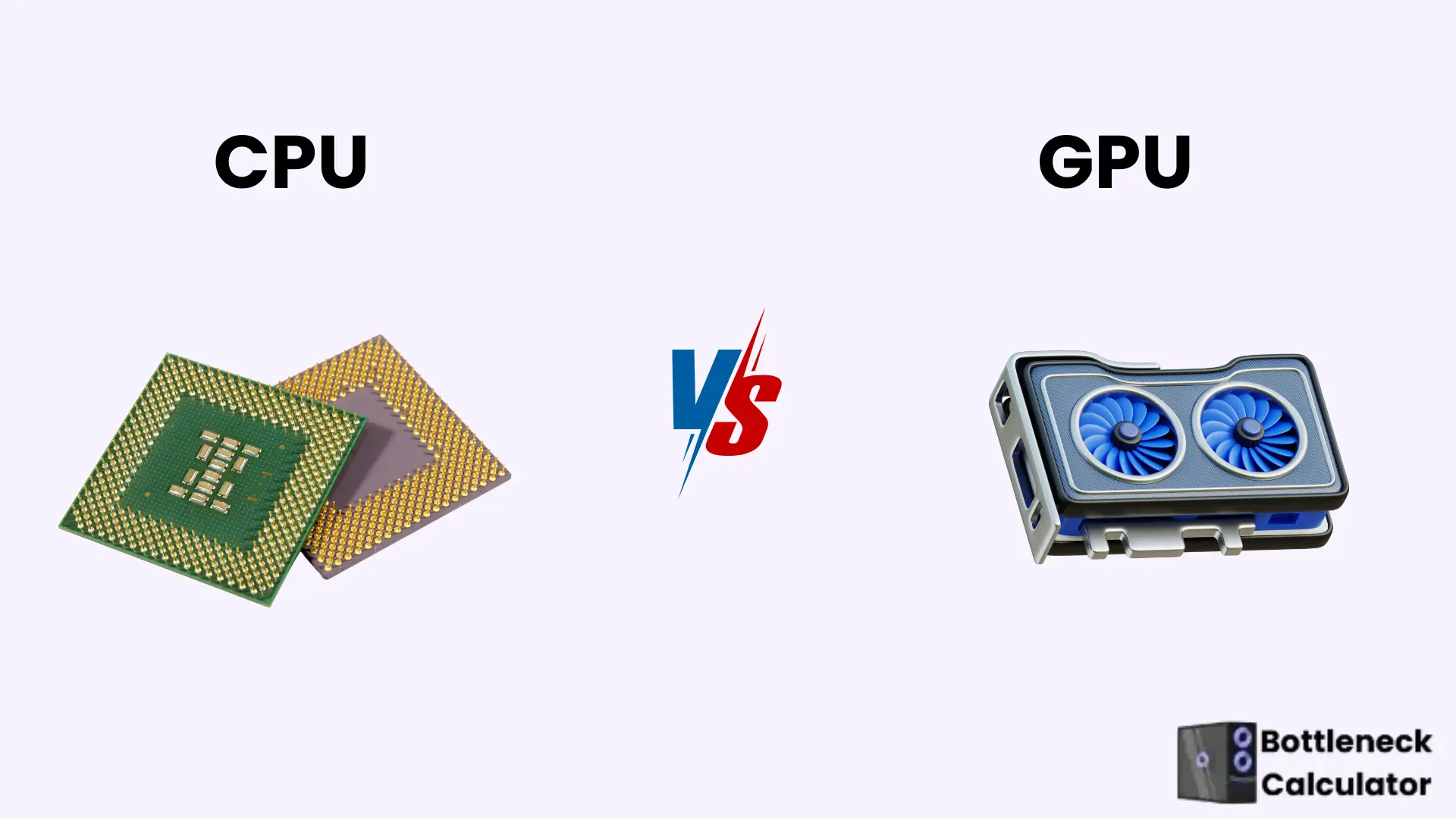 Free PC Bottleneck Calculator: Check CPU & GPU Performance 9 An image describes the comparison and difference between CPU and GPU bottleneck.