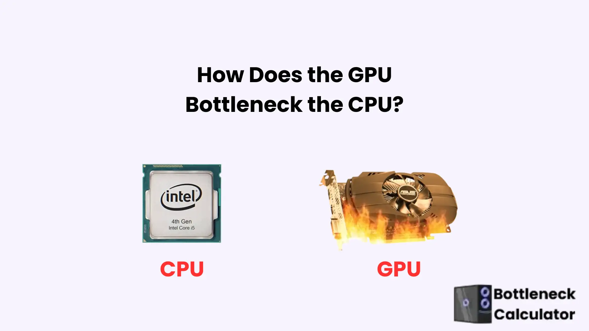 Free PC Bottleneck Calculator: Check CPU & GPU Performance 13 Explanation of GPU bottleneck impact on CPU with fire symbol."