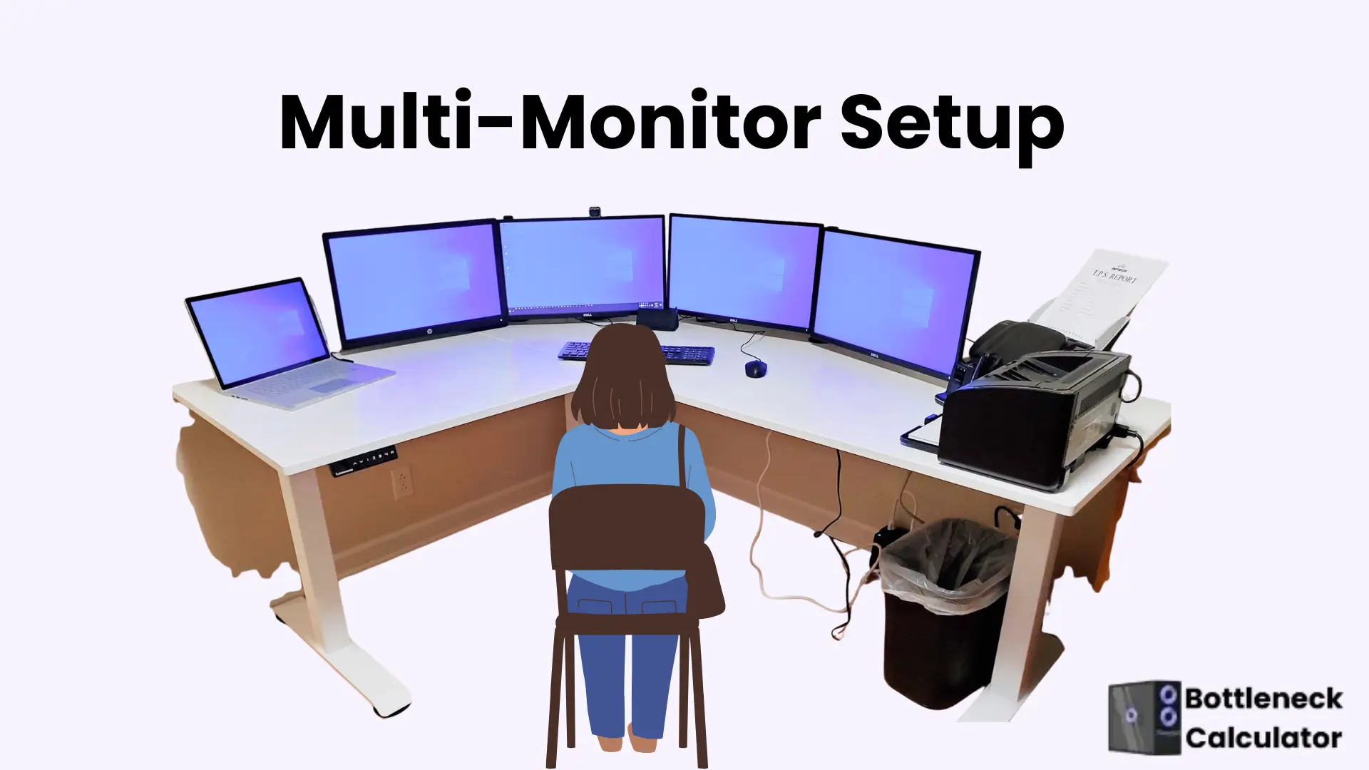 Make Your Multi-Monitor Setup And Resolution Bottleneck-Free 1 This image shows a multi-monitor setup with an extended screen for performing multiple tasks instantly.