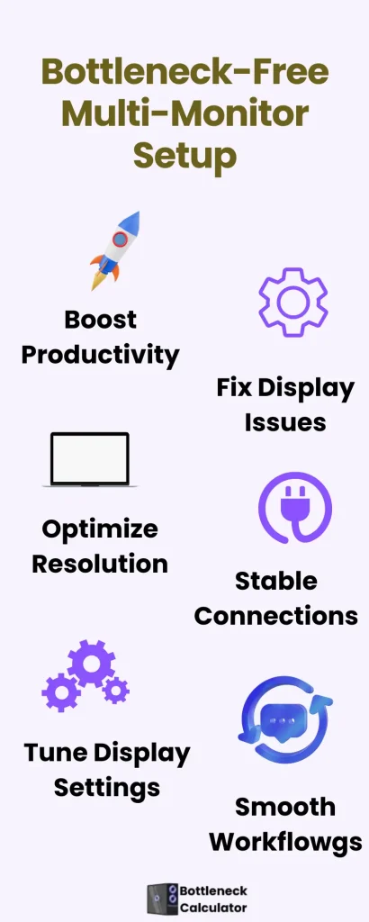 Make Your Multi-Monitor Setup And Resolution Bottleneck-Free 2 This infographic explains bottleneck free multi-monitor tips.